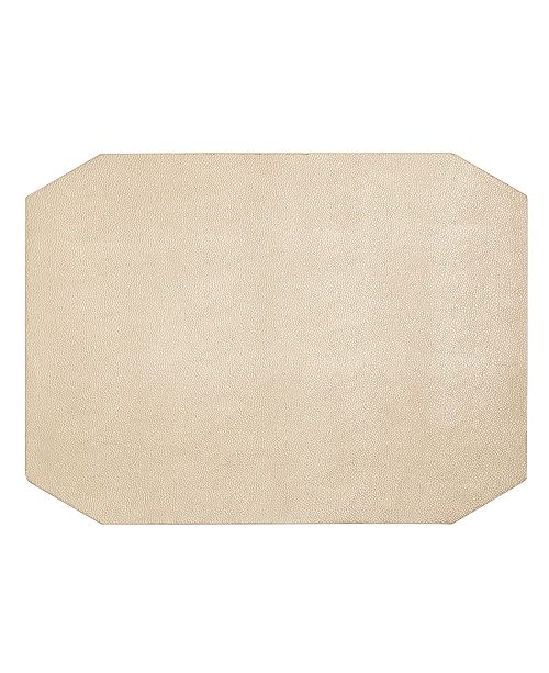Hotel Collection Faux Leather Champagne Placemat, Created for Macy's