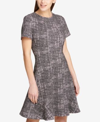 DKNY Printed Fit & Flare Dress, Created for Macy's
