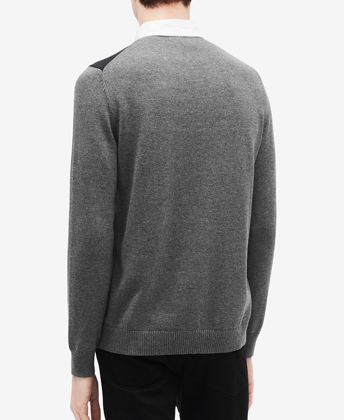 Calvin Klein Men's Striped Rugby Shirt & Reviews - Sweaters - Men - Macy's