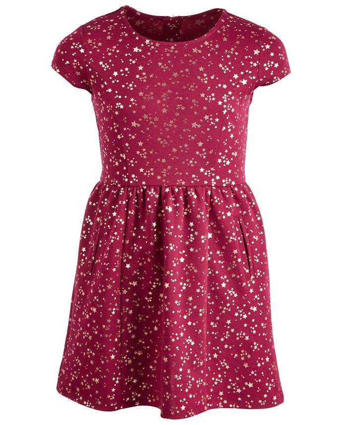 Epic Threads Big Girls Ponté Knit Star-Print Dress, Created for Macy's ...