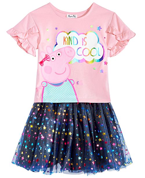 Nickelodeon Peppa Pig Toddler Girls 2 Pc T Shirt Star - 