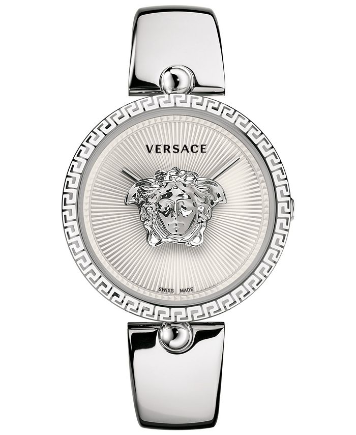 Versace Women's Swiss Palazzo Empire Stainless Steel Semi-Bangle ...