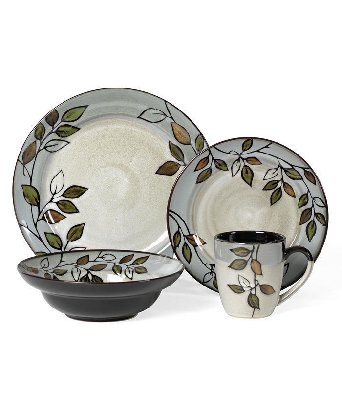 Pfaltzgraff Rustic Leaves 16Pc. Dinnerware Set Macy's