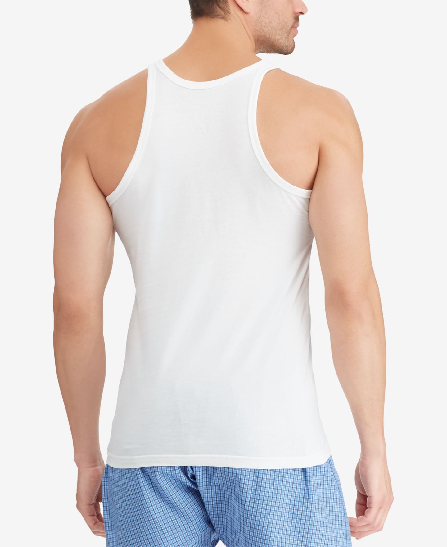 Мужские топы Polo Ralph Lauren 3-Pack Slim Fit Classic Undershirts, цвет: Чёрный — фото 10