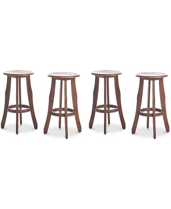 Noble House - Carmel Outdoor Barstools (Set of 4), Quick Ship