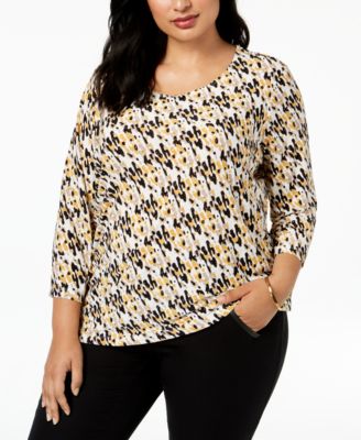 macys jm plus size tops