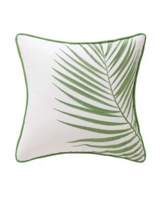 Oceanfront Resort - Coco Paradise Embroidered Palm Decorative Pillow