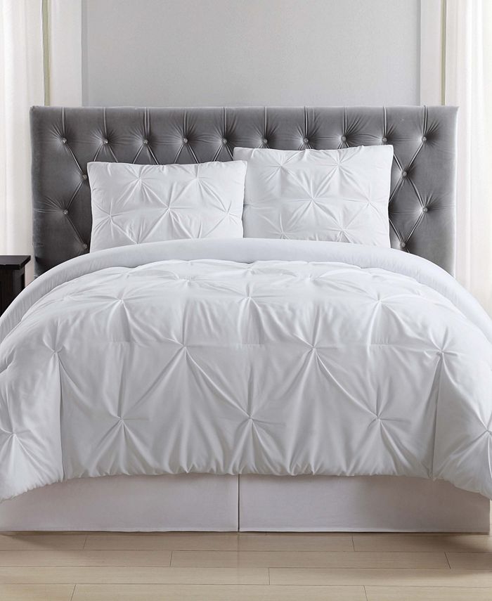 Truly Soft - Pleated White King Comforter Set