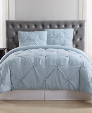 Truly Soft Pleated Twin Xl Comforter Set Bedding In Light Blue