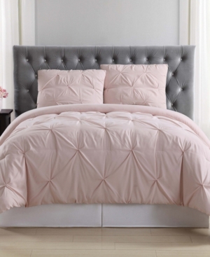 Truly Soft Pleated Twin Duvet Set Bedding In Blush