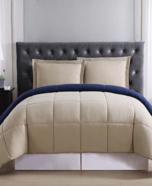 Truly Soft Everyday Reversible Twin Xl 2-pc. Comforter Set Bedding In Khaki And Navy