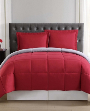 Truly Soft Everyday Reversible Twin Xl 2-pc. Comforter Set Bedding In Red And Grey