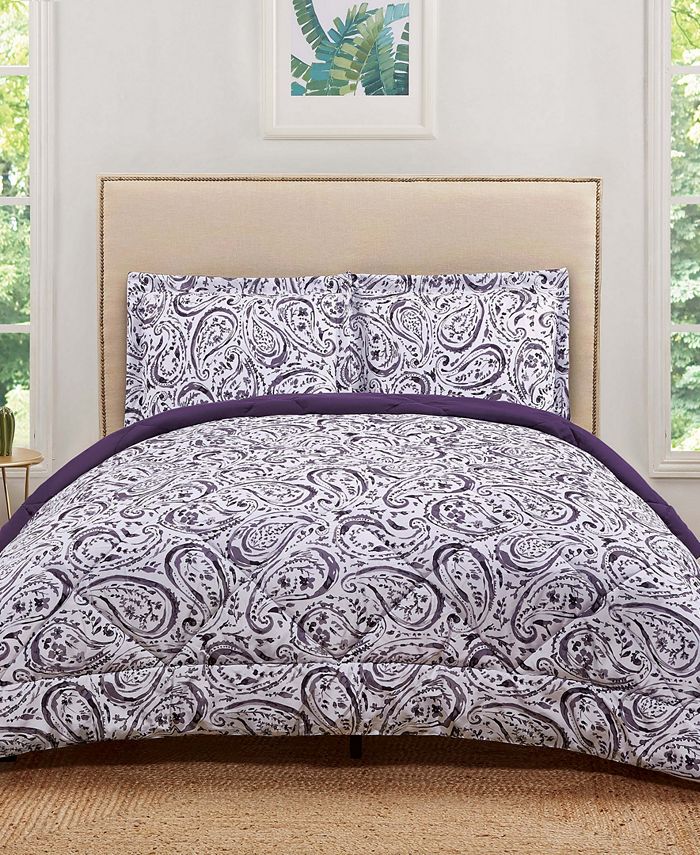 Truly Soft Watercolor Paisley King Comforter Set Macy's