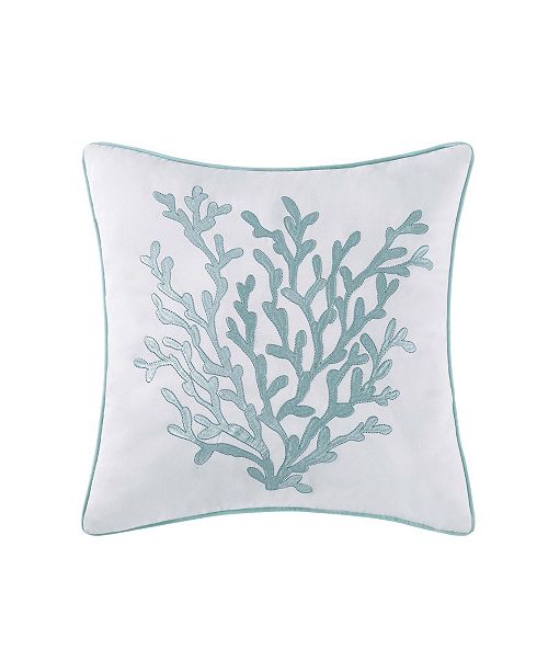Oceanfront Resort Cove Seafoam 18 Square Decorative Pillow