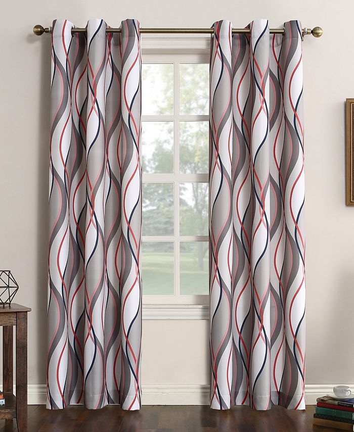 No. 918 Intersect Geometric Print Curtain Panel Macy's