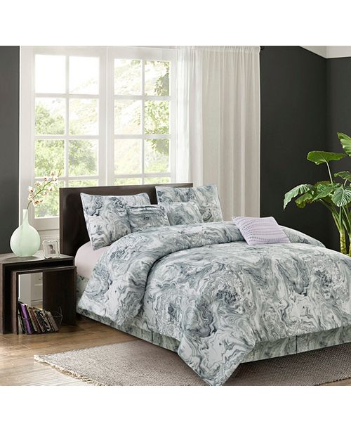 Brown Grey Carrera 7 Piece Comforter Set Full Reviews Bed