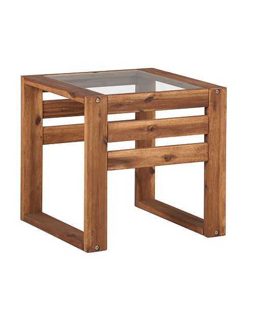 Walker Edison Open Side Wood End Table Brown & Reviews Home Macy's