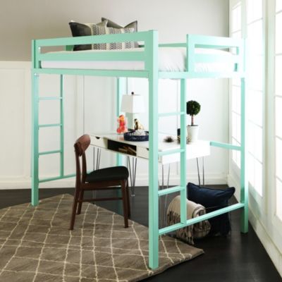 mint green loft bed
