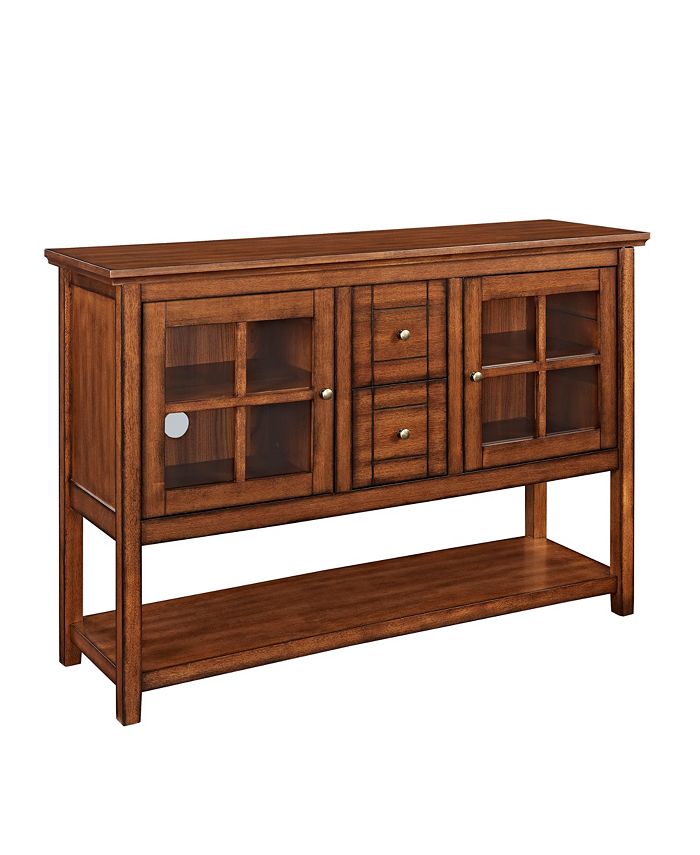 Walker Edison 52" Wood Console Table Buffet TV Stand Brown Macy's