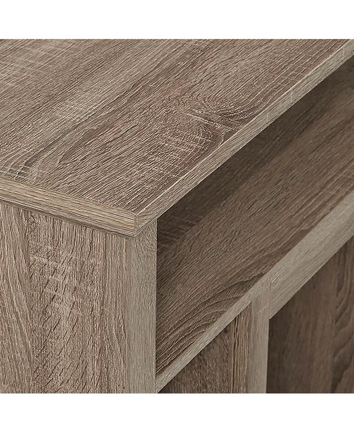 Walker Edison 44" Wood Corner Highboy Fireplace TV Stand Driftwood