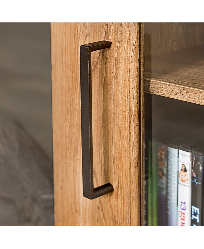 Walker Edison 58" Wood Highboy Fireplace Media TV Stand Console