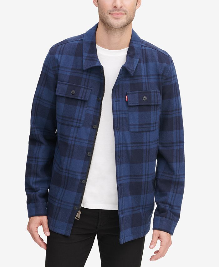 Levi's Men's Plaid Shirt Jacket - Macy's