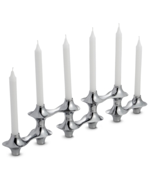 Nambe Cortina Hinged Candelabra In Silver