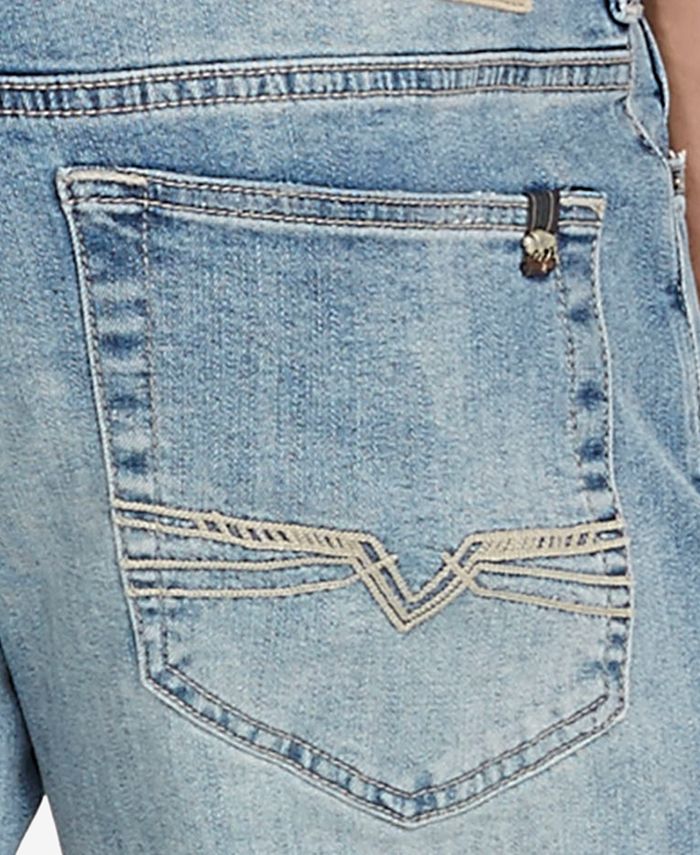 Buffalo David Bitton Men's Non-Denim Straight Leg Six French Terry Pants With Cotton Blend Stretch, Balsam Green