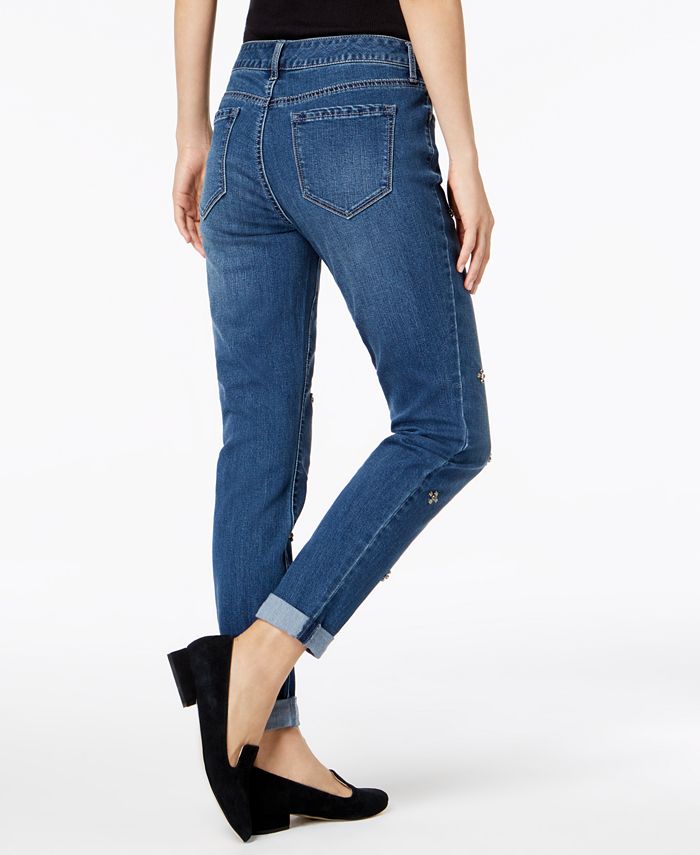 Maison Jules Stud-Embellished Jeans, Created for Macy's - Macy's