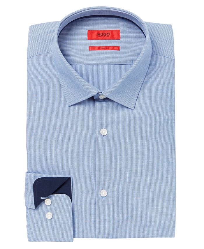 Hugo Boss HUGO Men's Slim-Fit Micro Pattern with Trim Details Dress ...