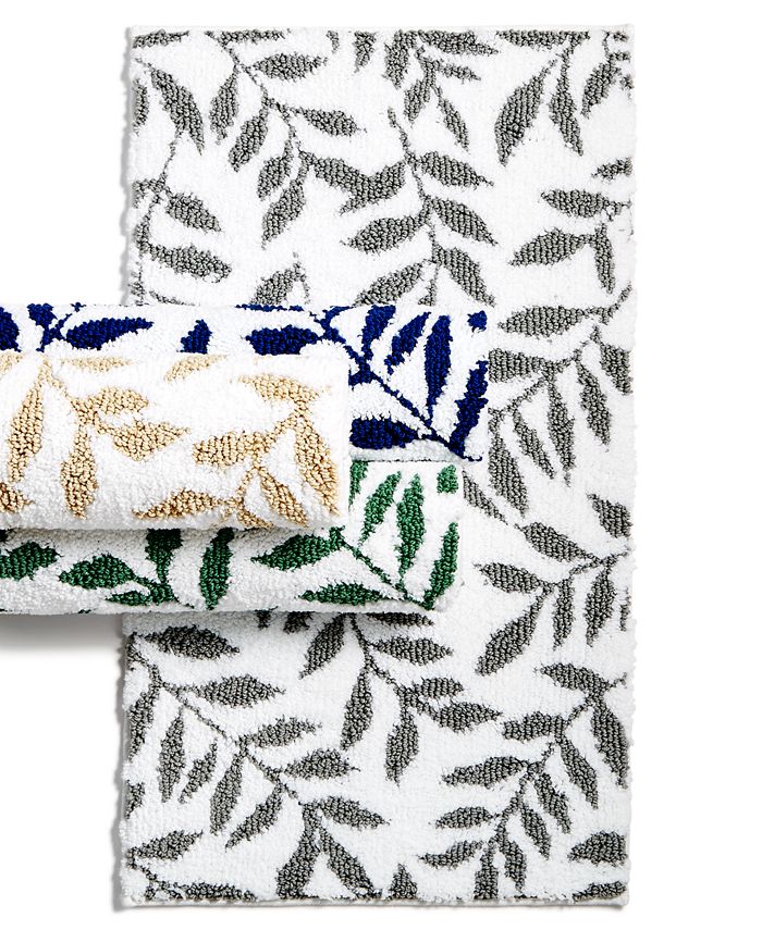 Charter Club Leaves 19.3" x 34.0" Bath Rug, Created for Macy's Macy's