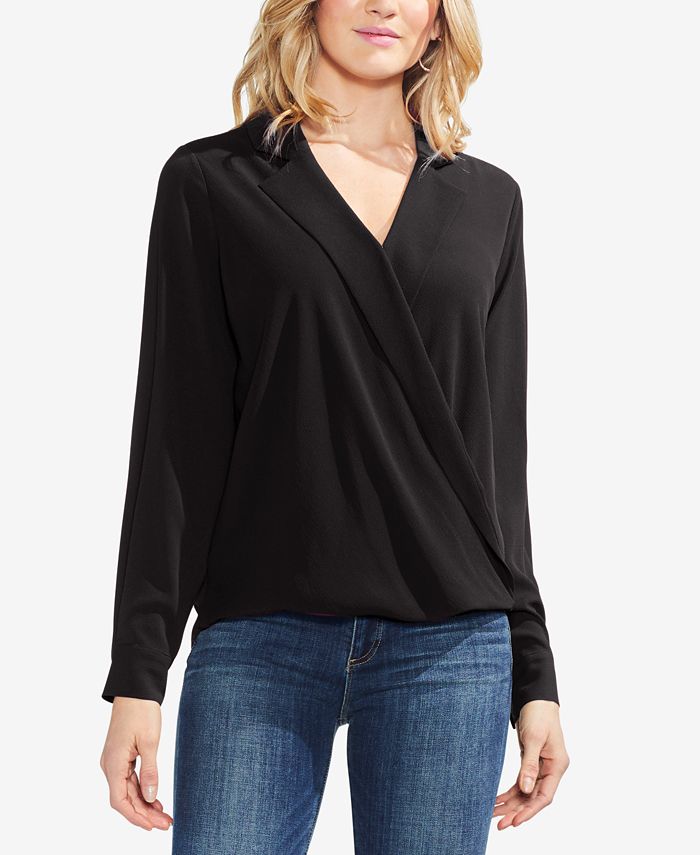 Vince camuto faux 2025 wrap blouse