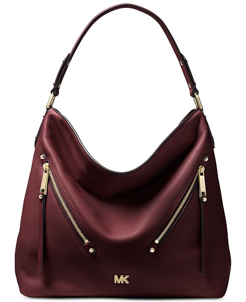Michael Kors Evie Pebble Leather Hobo & Reviews - Handbags & Accessories - Macy&#39;s
