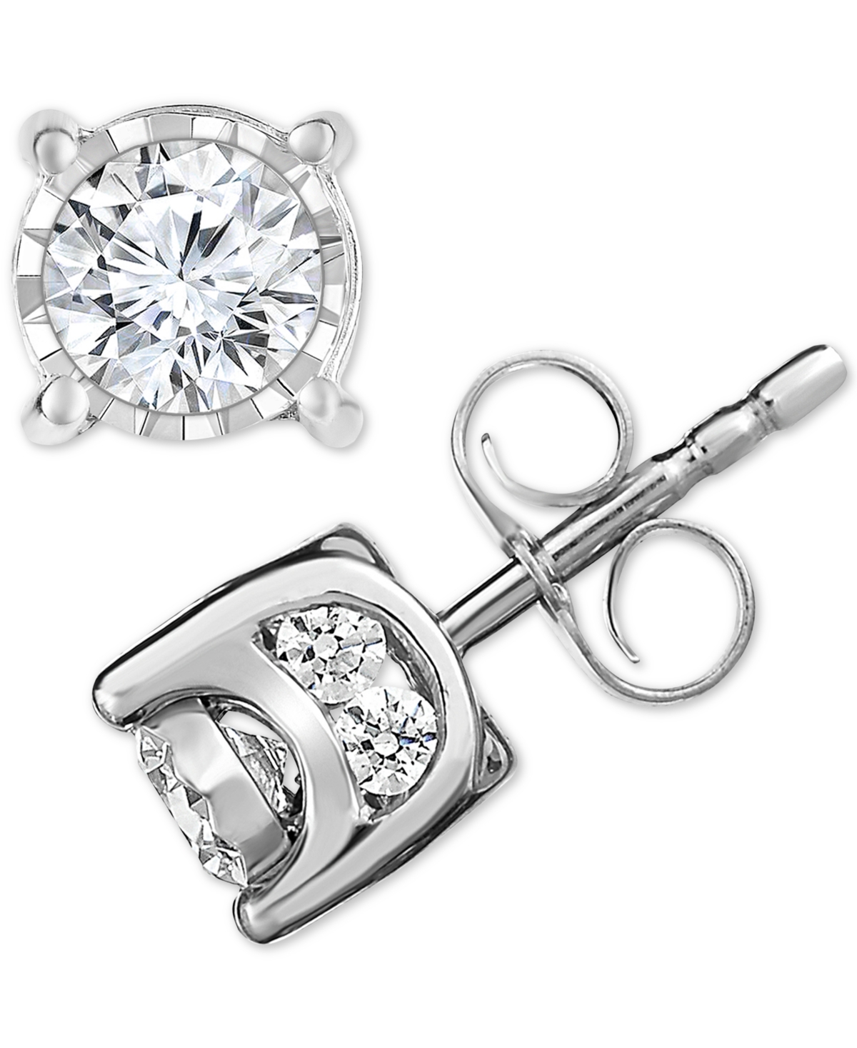 Diamond Stud Earrings (3/4 ct. t.w.) in 14k White Gold, Rose Gold or Gold - Rose Gold