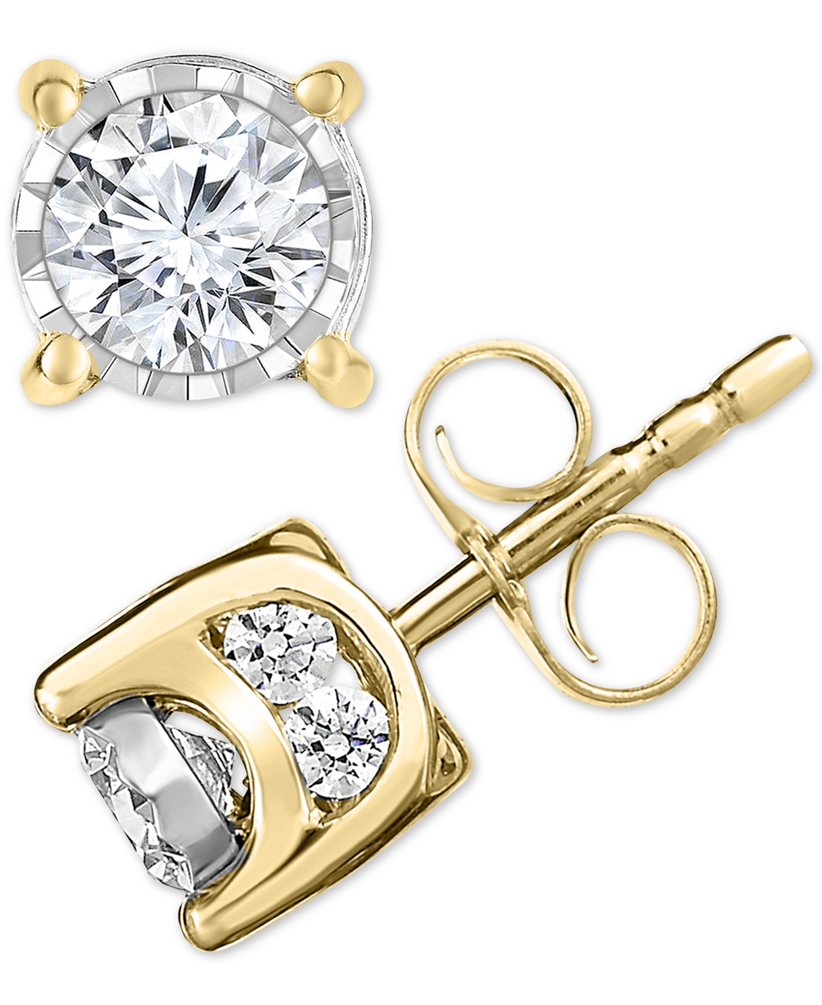 Diamond Stud Earrings (3/4 ct. t.w.) in 14k White Gold, Rose Gold or Gold - Rose Gold