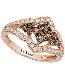 Chocolatier® Diamond Statement Ring (1 ct. t.w.) in 14k Rose Gold