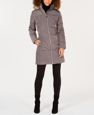 Michael Kors - Faux-Fur-Trim Puffer Coat