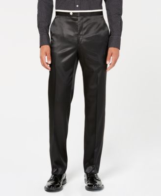 Sean John - Men's Classic-Fit Black Solid Tuxedo Pants