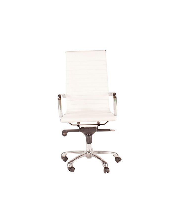 Moe's Home Collection - OMEGA OFFICE CHAIR HIGH BACK WHITE-SET OF TWO