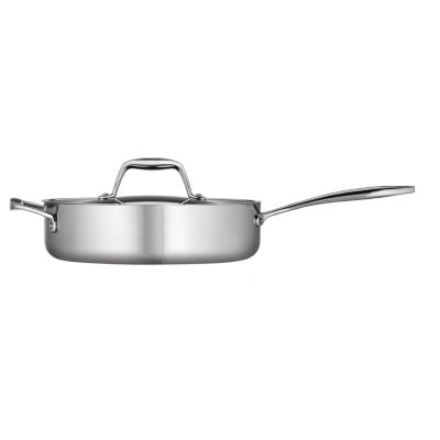 Signature 3-Quart Tri-Ply Clad Stainless Steel Saute Pan with Lid
