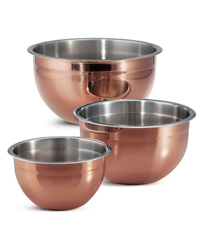 Hammered Copper Mixing Bowls, Set of 3