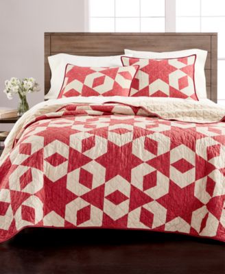 Martha Stewart Collection - Geometric Stars Full/Queen Quilt