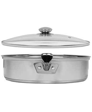 Sedona Stainless Steel 8-Qt. Covered Casserole with Lid - Macy's