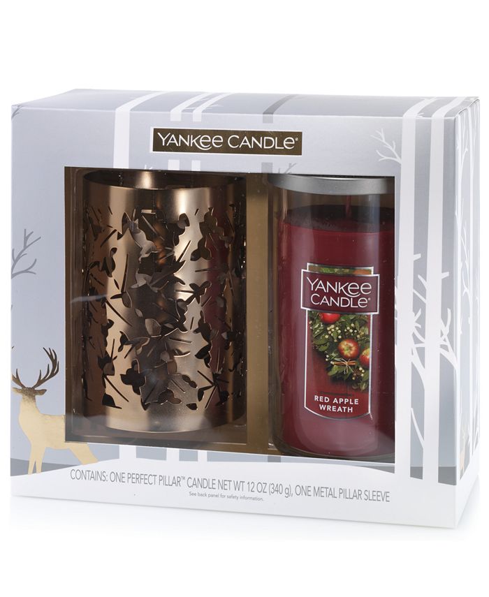 Yankee Candle Holiday Greenery Pillar Candle Set Macy's