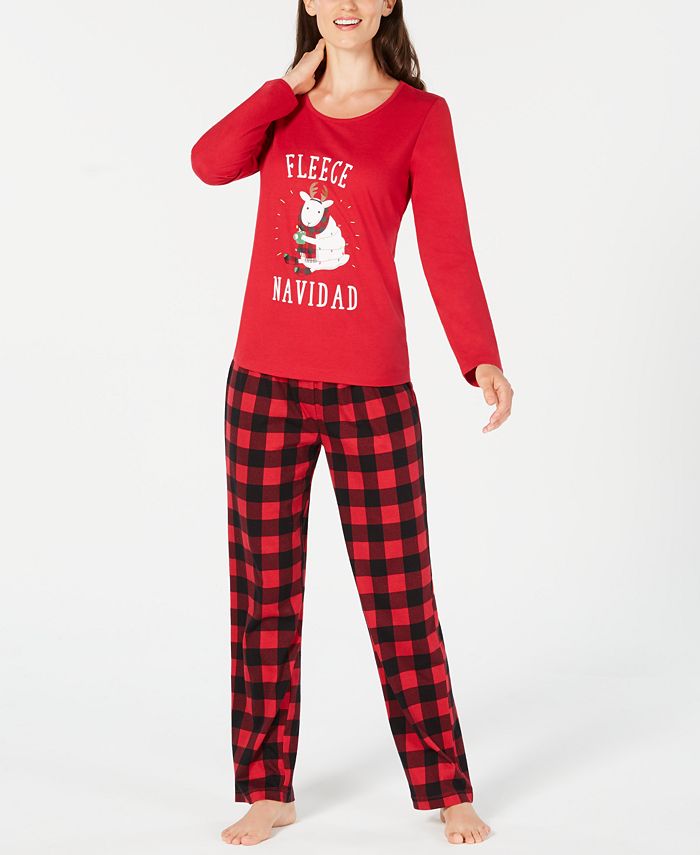 Family Pajamas Matching Women's Fleece Navidad Pajama Set, Created For  Macy's - Macy's