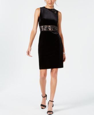 Ivanka Trump - Sequined Lace & Velvet Dress