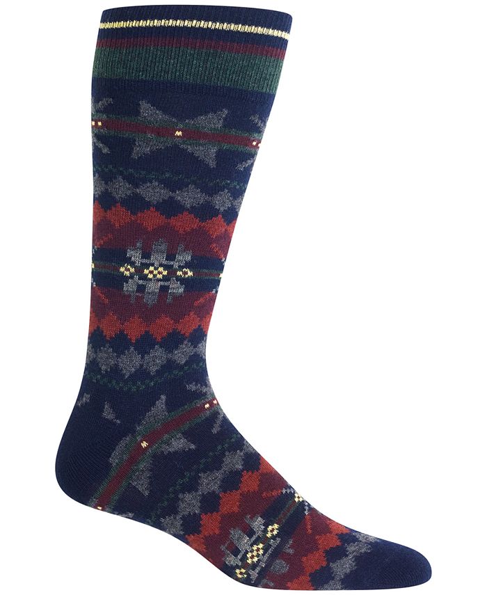 Polo Ralph Lauren Men s Navy Highland Fair Isle Boot Socks Macy s