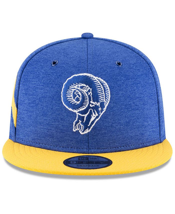 New Era Los Angeles Rams On Field Sideline Home 9FIFTY Snapback Cap ...