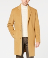 Michael Kors Men's Madison Wool Blend Modern-Fit Overcoat - Tan