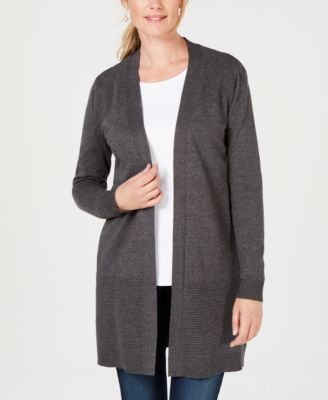 Karen Scott - Open-Front Cardigan